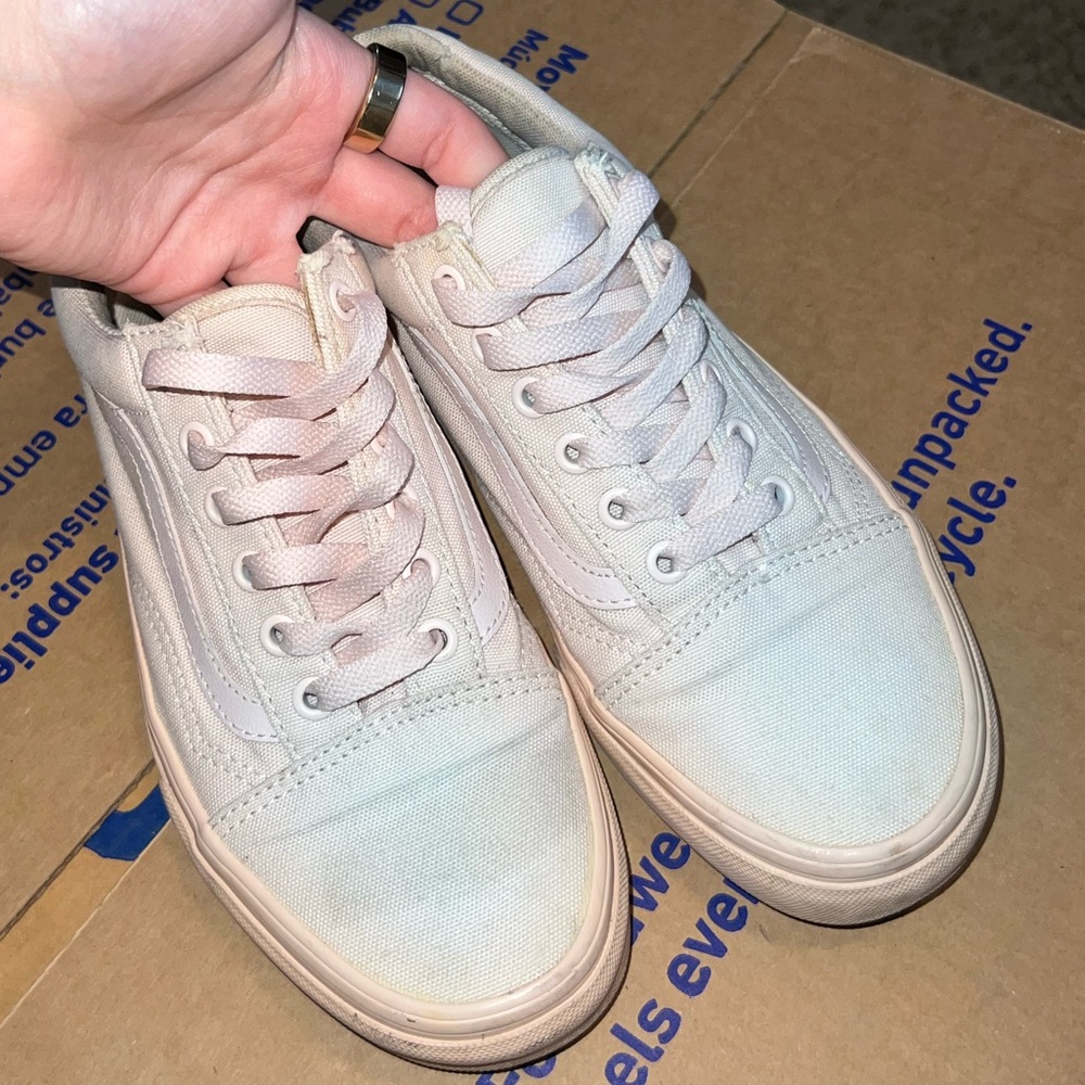ww Vans Old Skool Mono Canvas Pink Sneaker W 7.5